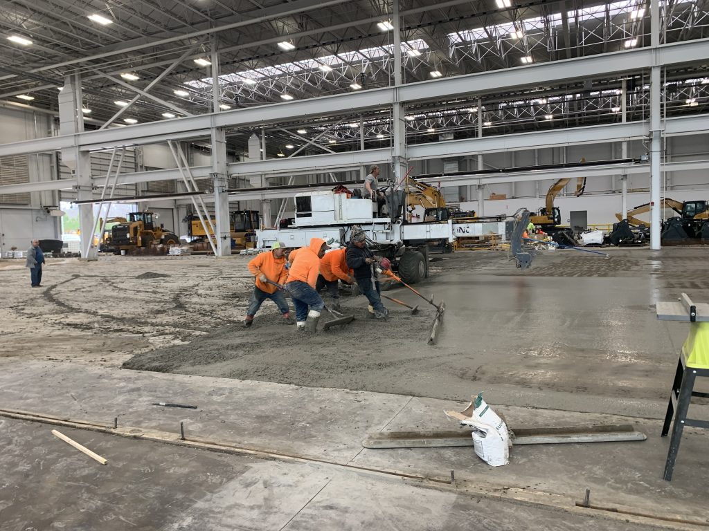 Crews Work to Pour Concrete During SANY's Expansion Project